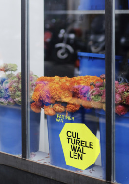 Yellow window sticker